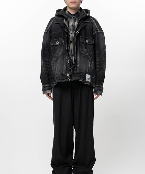 ブルゾン アウター Triple Layered Denim Jacket メンズの画像