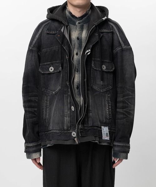 ブルゾン アウター Triple Layered Denim Jacket メンズの画像