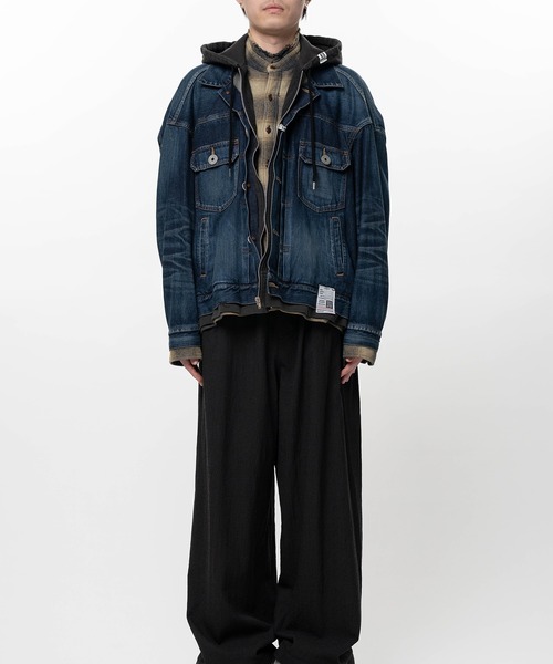 ブルゾン アウター Triple Layered Denim Jacket メンズの画像