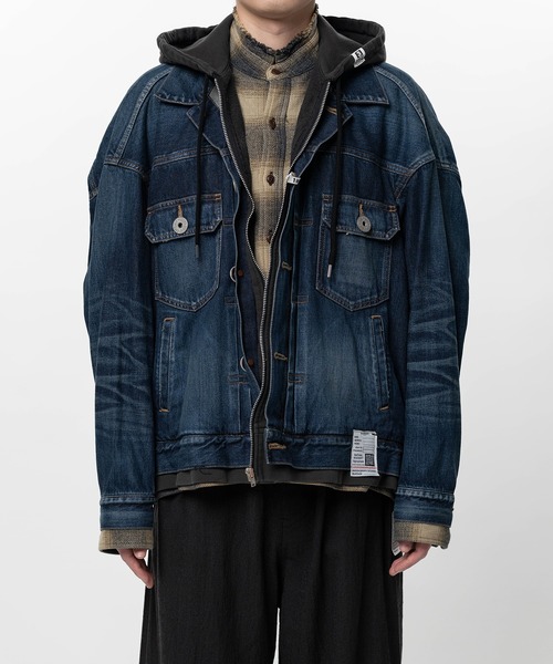 ブルゾン アウター Triple Layered Denim Jacket メンズの画像