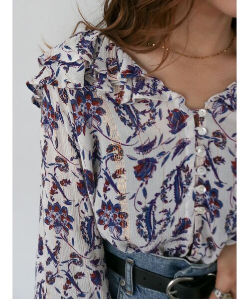 ungrid フラワープリントブラウス Ungrid フラワープリントブラウス イエロー -ファッション通販 FASHION