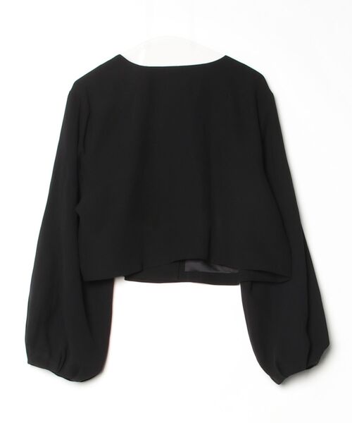 「Callarus」 ノーカラージャケット 4L ブラック レディース_画像2