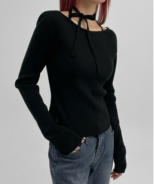 「BLACKUP」 長袖ニット FREE アイボリー レディース_画像3