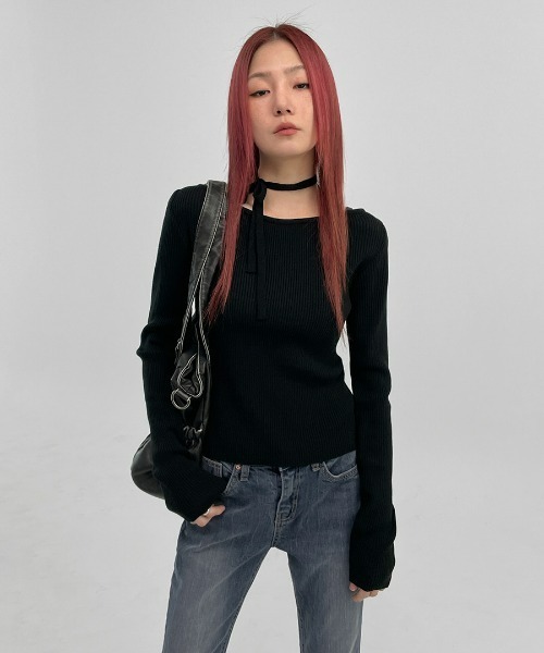 「BLACKUP」 長袖ニット FREE アイボリー レディース_画像7