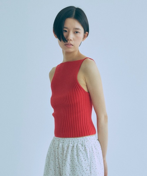 EN NEUME ニット セーター Rib Boat Knit Cami / リブボートネック