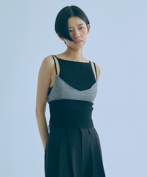 EN NEUME ニット セーター Rib Boat Knit Cami / リブボートネック