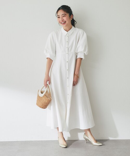 La boutique BonBon ストライプフレアシャツワンピース La boutique Bonbon（ラブティックボンボン） ワンピース 「sana監修