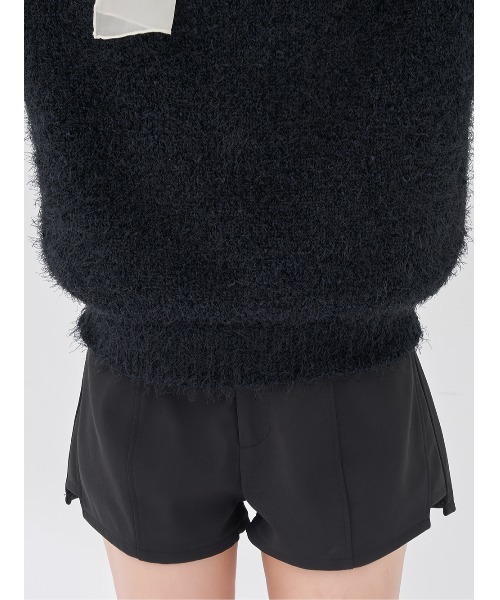 新品タグ付き♡マークアンドロナ♡ニットサンバイザー♡ブラック Darich（ダーリッチ） ニット セーター ネックリボンフェザーニット