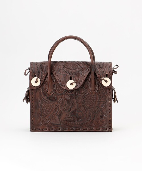 「CARVING TRIBES」 ハンドバッグ FREE ブラウン系その他4 レディース_画像2