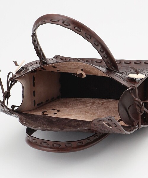 「CARVING TRIBES」 ハンドバッグ FREE ブラウン系その他4 レディース_画像8