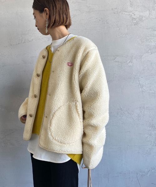 「Vincent et Mireille」 ノーカラージャケット 36 ベージュ レディース_画像2