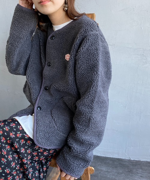 「Vincent et Mireille」 ノーカラージャケット 36 ベージュ レディース_画像3