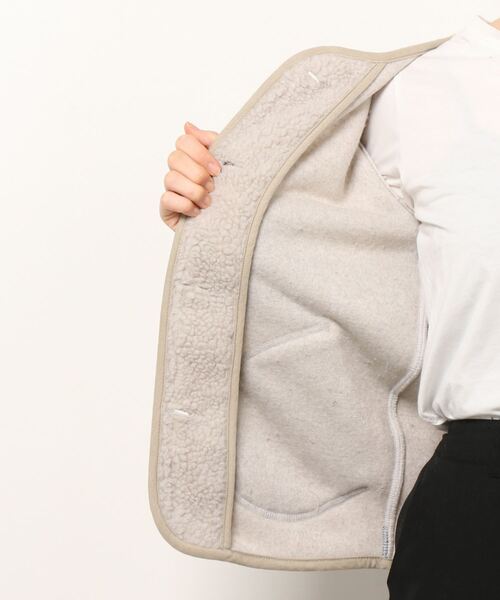 「Vincent et Mireille」 ノーカラージャケット 36 ベージュ レディース_画像5