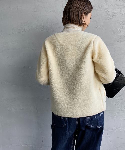 「Vincent et Mireille」 ノーカラージャケット 36 ベージュ レディース_画像9