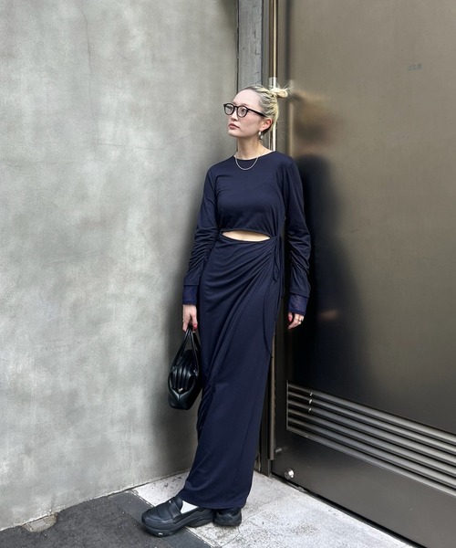 Ameri（アメリ） ワンピース WAIST TIE LAYERD DRESS : ZOZOTOWN Yahoo