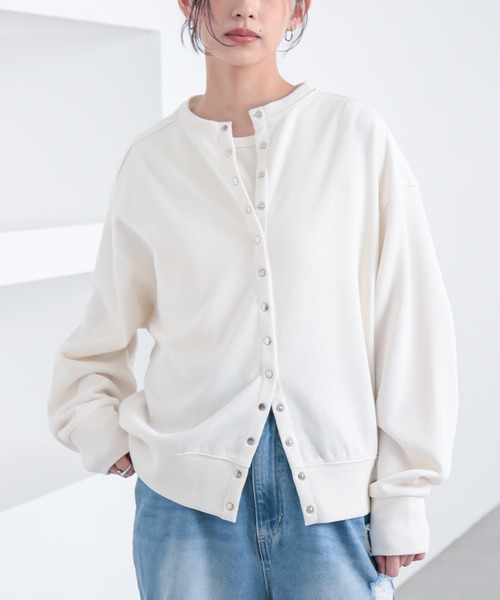 for/c（フォーシー） カーディガン スナップボタンロングカーディガン