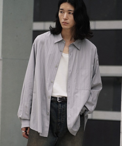 「WYM LIDNM」 長袖シャツ S グレー メンズ_画像3