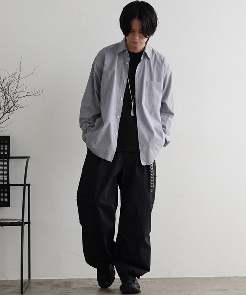 「WYM LIDNM」 長袖シャツ S グレー メンズ_画像9