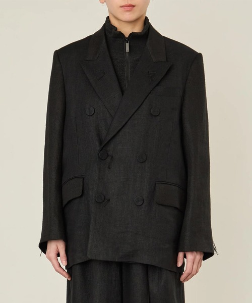 ジャケット テーラードジャケット 「i'm here :」GRANDPA : LINEN JACKET メンズの画像