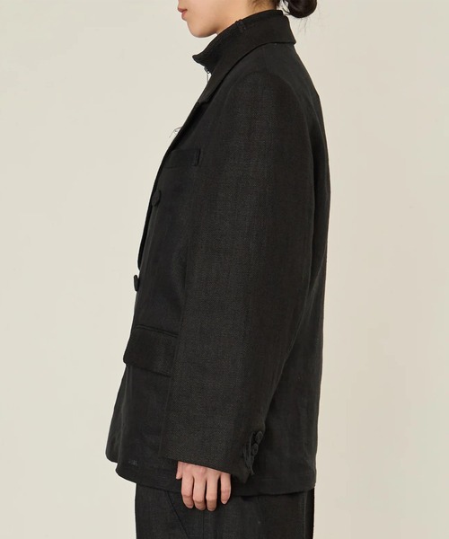 ジャケット テーラードジャケット 「i'm here :」GRANDPA : LINEN JACKET メンズの画像