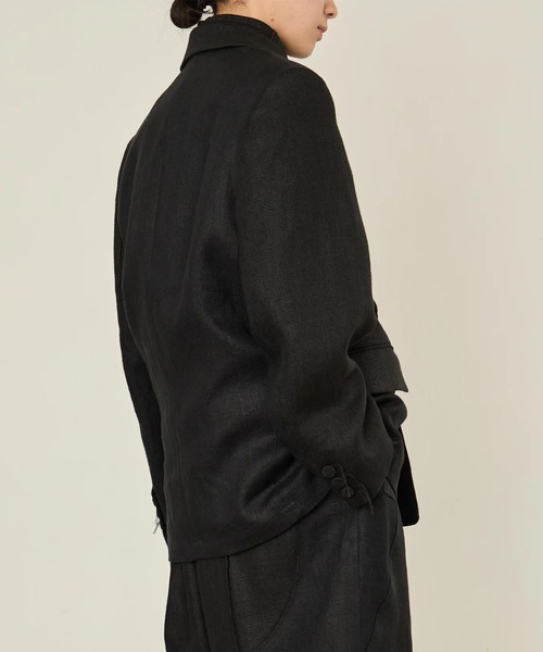 ジャケット テーラードジャケット 「i'm here :」GRANDPA : LINEN JACKET メンズの画像
