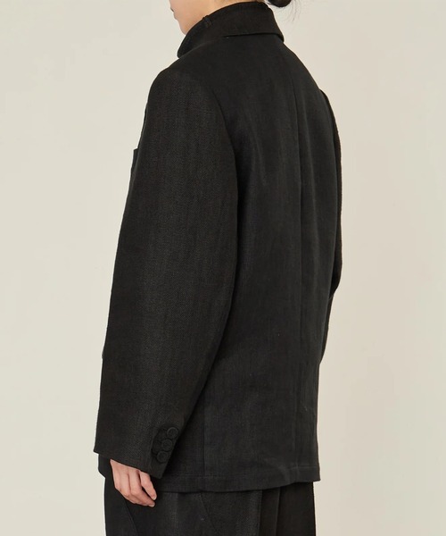 ジャケット テーラードジャケット 「i'm here :」GRANDPA : LINEN JACKET メンズの画像
