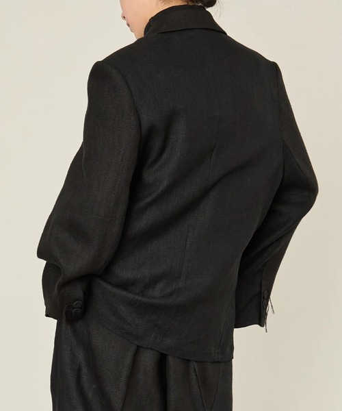 ジャケット テーラードジャケット 「i'm here :」GRANDPA : LINEN JACKET メンズの画像