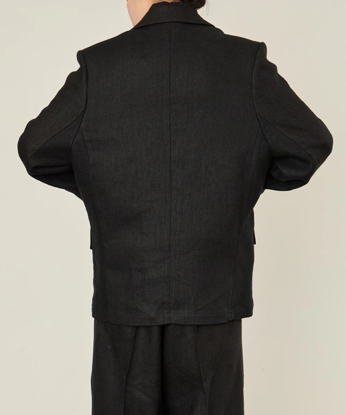 ジャケット テーラードジャケット 「i'm here :」GRANDPA : LINEN JACKET メンズの画像