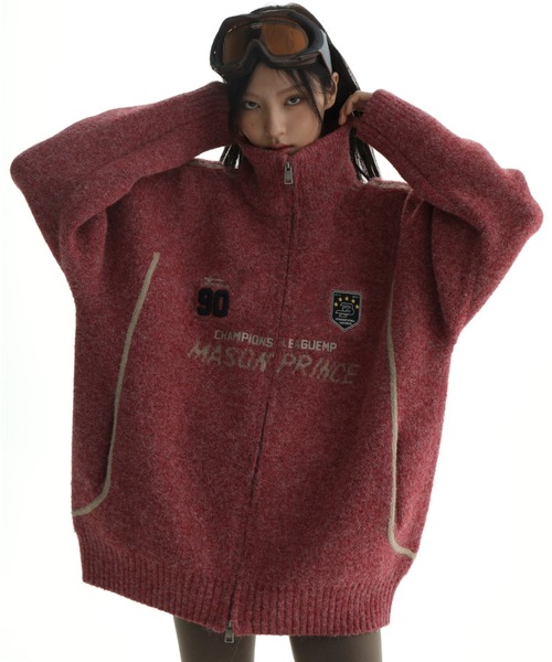 「MASONPRINCE」 「Maison prince」ニットカーディガン M ピンク メンズ