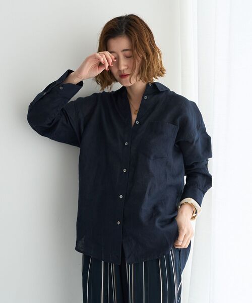 YECCA VECCA（イェッカヴェッカ） ブラウス シャツ 3wayフレンチリネン 