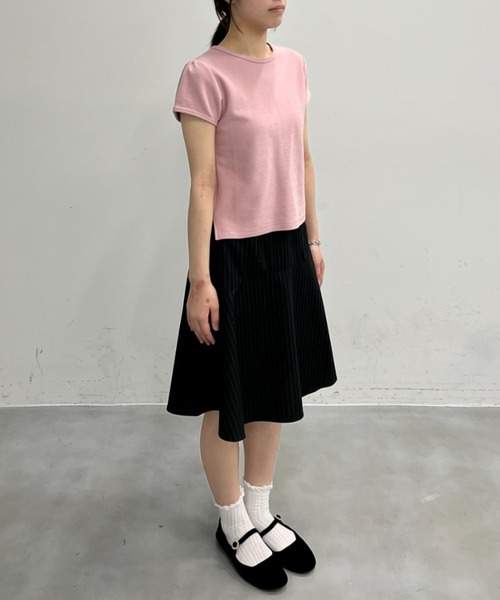 GIUNON スカート midi switching stripe skirt / ミディスイッチング