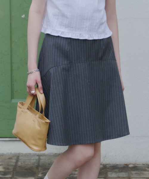 GIUNON スカート 夏 midi switching stripe skirt / ミディ