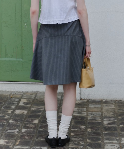 GIUNON スカート 夏 midi switching stripe skirt / ミディ
