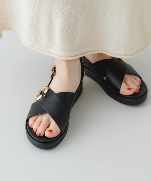 サンダル クロスサンダル レディースの画像