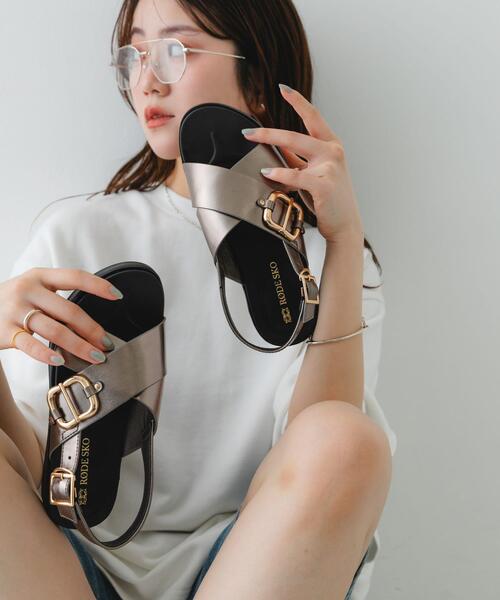 サンダル クロスサンダル レディースの画像