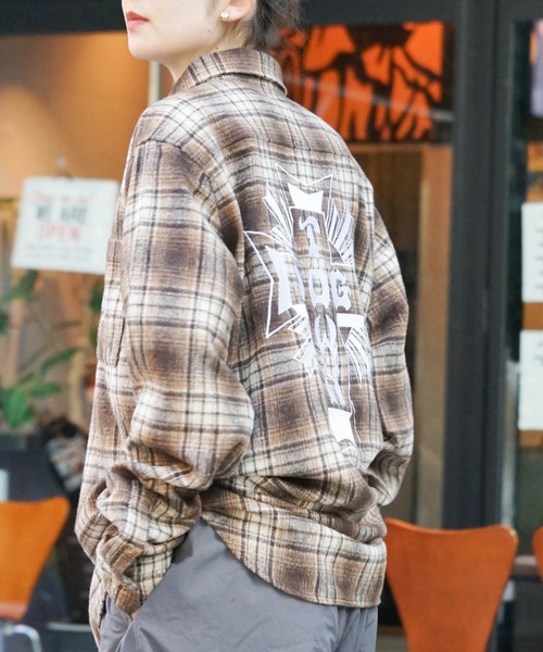 「DOGTOWN」 長袖シャツ MEDIUM ブルー メンズ_画像4
