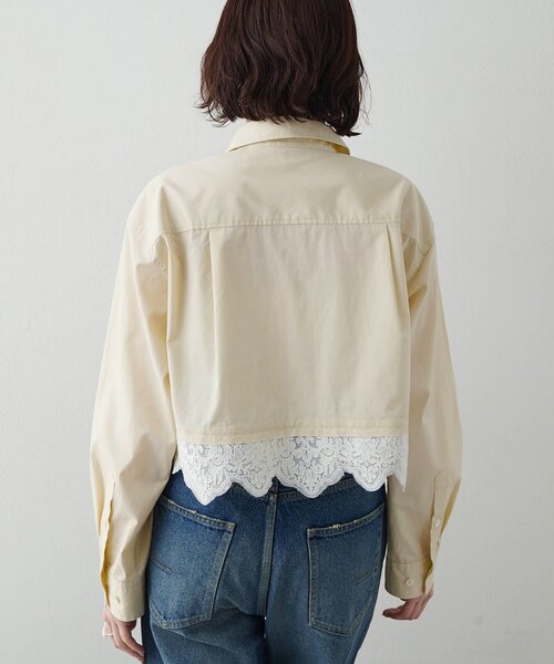 Whim Gazette（ウィム ガゼット） ブラウス シャツ レースコンビシャツ
