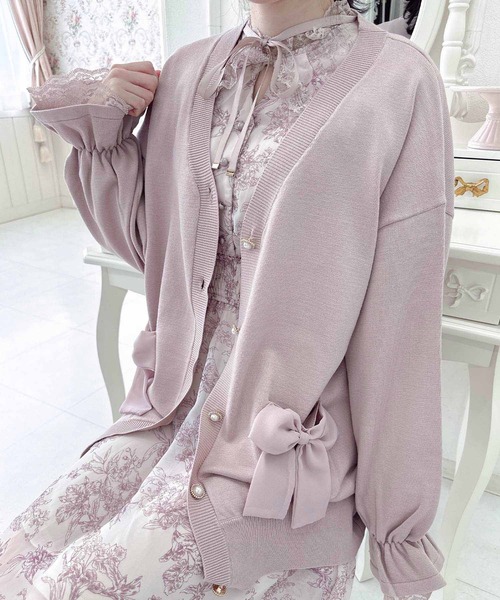 「couture BY ROJITA」 ニットカーディガン FREE ピンク レディース_画像5