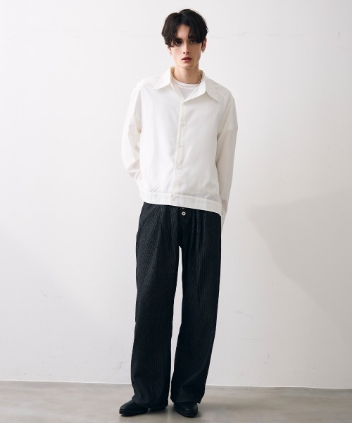 Shoowtime（ショウタイム） スラックス Double tuck stripe wool
