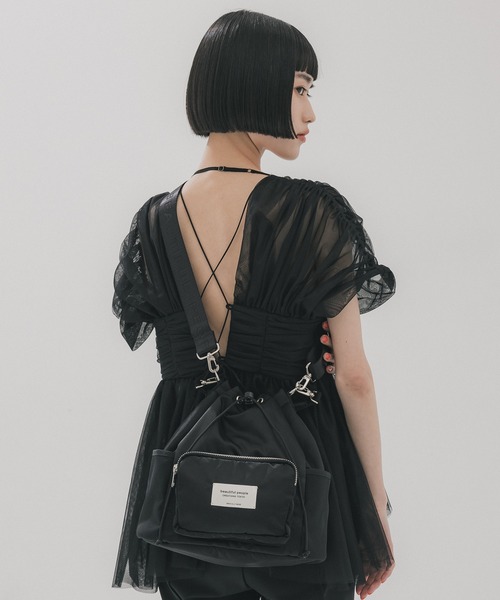 「beautiful people」 ショルダーバッグ FREE 黒いこと レディース