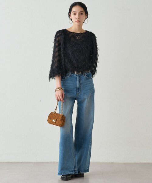 「LOUNGEDRESS」 デニムパンツ SMALL ブルー レディース_画像2