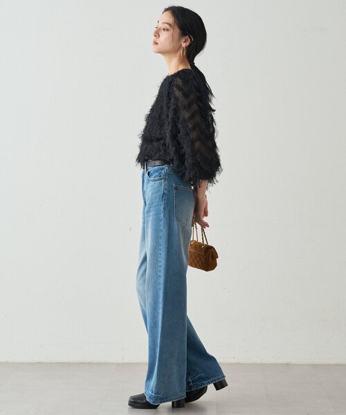 「LOUNGEDRESS」 デニムパンツ SMALL ブルー レディース_画像5