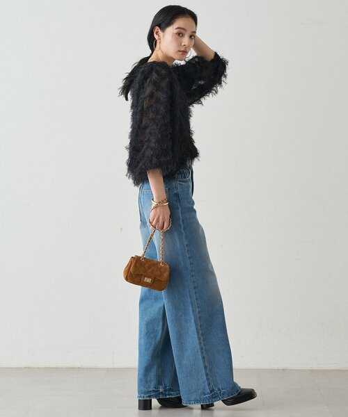 「LOUNGEDRESS」 デニムパンツ SMALL ブルー レディース_画像7