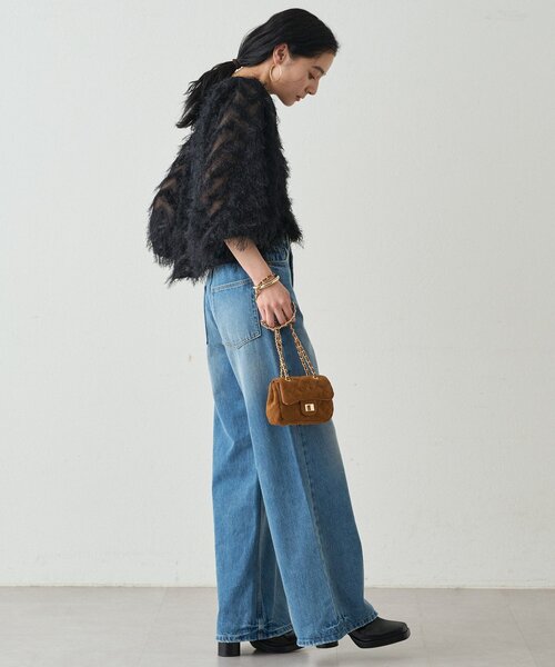 「LOUNGEDRESS」 デニムパンツ SMALL ブルー レディース_画像8
