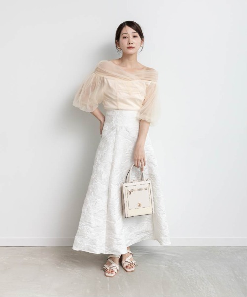 「RANDA」 半袖ブラウス 1 ベージュ レディース_画像8