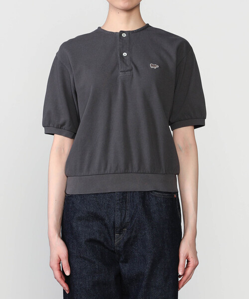 tシャツ SCYE BASICS | 「別注」コットンピケ ヘンリーネックTシャツ WOMEN レディースの画像