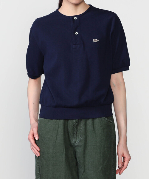 tシャツ SCYE BASICS | 「別注」コットンピケ ヘンリーネックTシャツ WOMEN レディースの画像