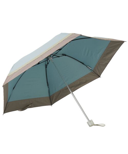 LANVIN en Bleu 日傘 折りたたみ傘 折り畳み 晴雨兼用 ビジューリボン