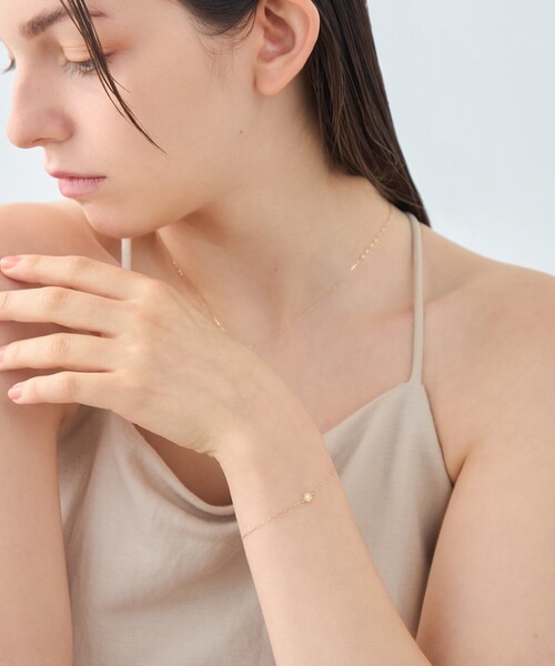 ブレスレット 「レイヤード」 K10YG ダイヤモンド ブレスレット レディースの画像