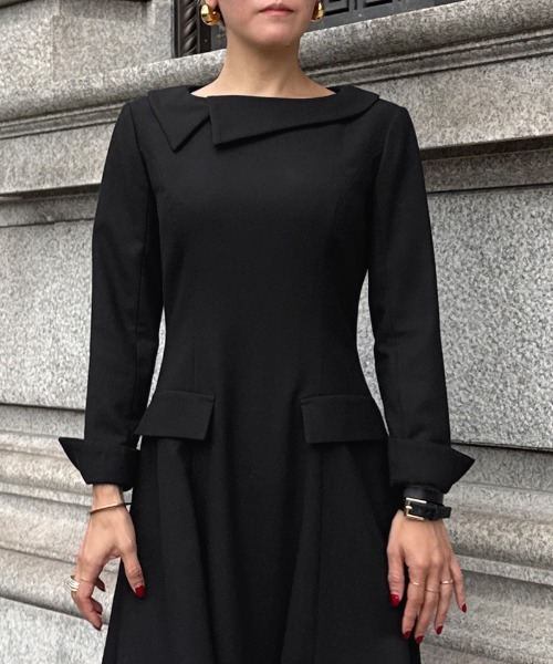 JENNE」 長袖ワンピース LARGE ブラック レディース : ZOZOTOWN Yahoo